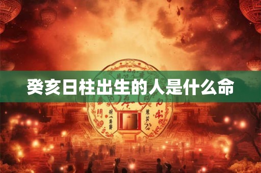 癸亥日柱出生的人是什么命 癸亥日柱出生的人是什么命
