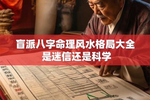 盲派八字命理风水格局大全 是迷信还是科学