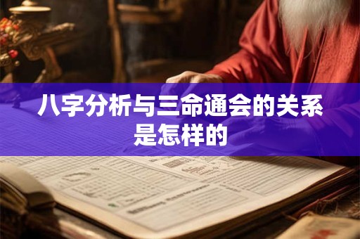 八字分析与三命通会的关系是怎样的