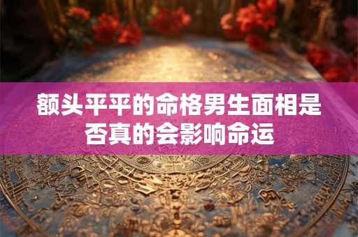 额头平平的命格男生面相是否真的会影响命运