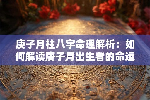 庚子月柱八字命理解析：如何解读庚子月出生者的命运