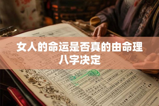 女人的命运是否真的由命理八字决定