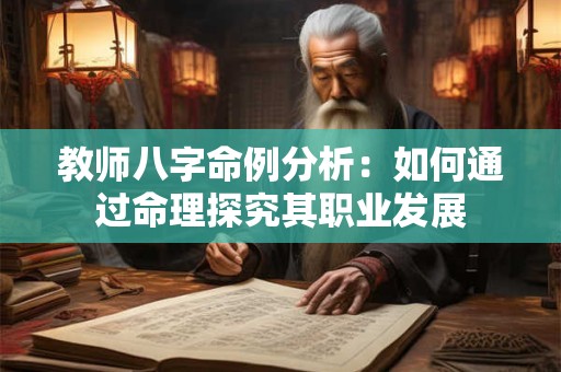 教师八字命例分析：如何通过命理探究其职业发展