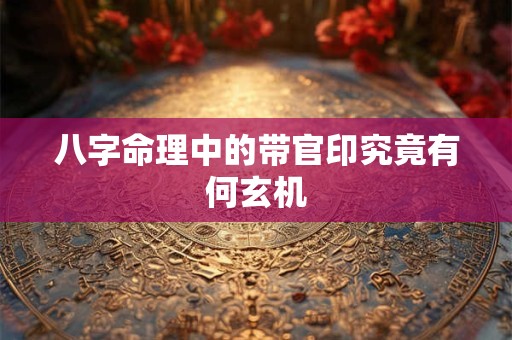 八字命理中的带官印究竟有何玄机