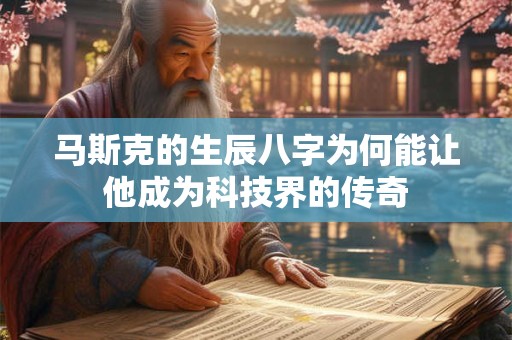 马斯克的生辰八字为何能让他成为科技界的传奇