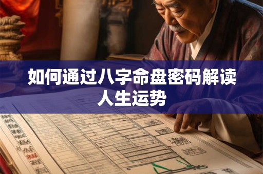 如何通过八字命盘密码解读人生运势