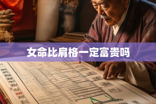 女命比肩格一定富贵吗