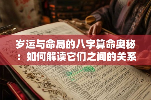岁运与命局的八字算命奥秘：如何解读它们之间的关系