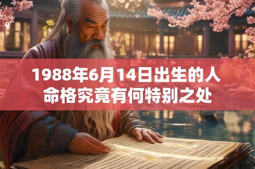 1988年6月14日出生的人 命格究竟有何特别之处