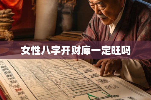 女性八字开财库一定旺吗