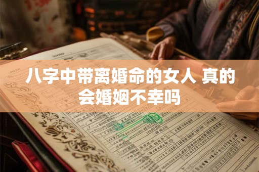 八字中带离婚命的女人 真的会婚姻不幸吗