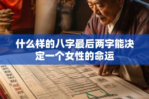 什么样的八字最后两字能决定一个女性的命运