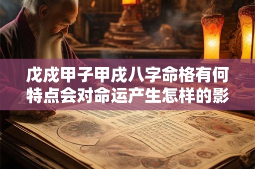 戊戍甲子甲戌八字命格有何特点会对命运产生怎样的影响