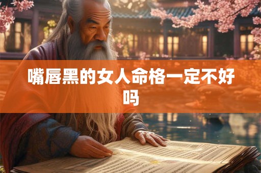 嘴唇黑的女人命格一定不好吗