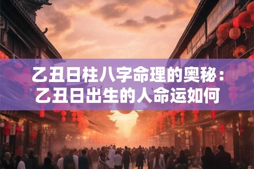 乙丑日柱八字命理的奥秘：乙丑日出生的人命运如何