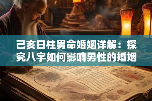 己亥日柱男命婚姻详解：探究八字如何影响男性的婚姻运势