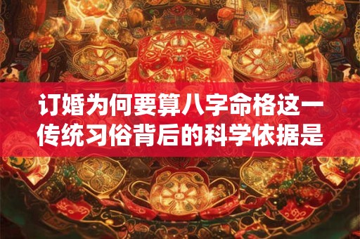 订婚为何要算八字命格这一传统习俗背后的科学依据是什么