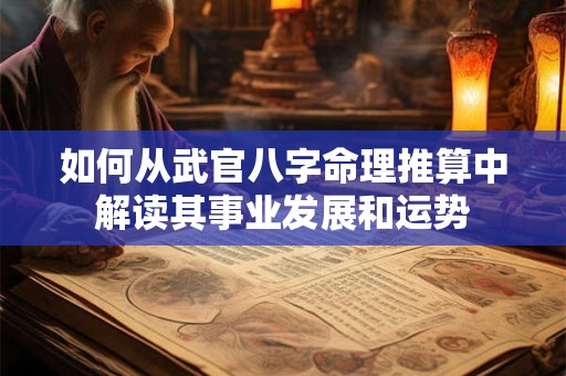 如何从武官八字命理推算中解读其事业发展和运势