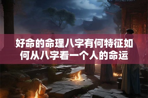好命的命理八字有何特征如何从八字看一个人的命运