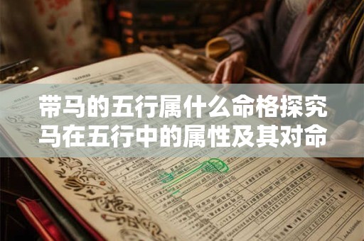 带马的五行属什么命格探究马在五行中的属性及其对命格的影响