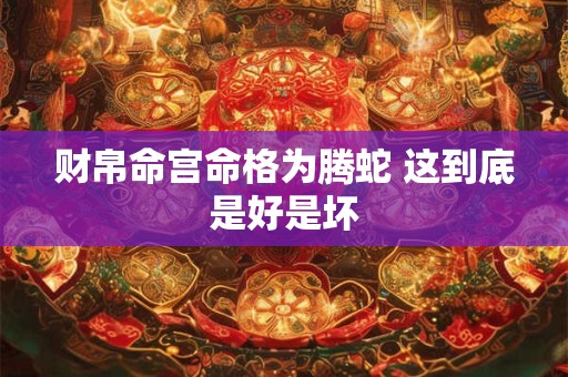 财帛命宫命格为腾蛇 这到底是好是坏