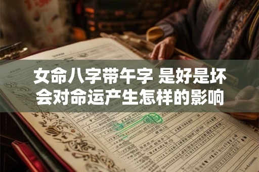 女命八字带午字 是好是坏会对命运产生怎样的影响