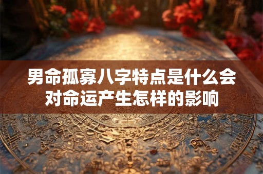 男命孤寡八字特点是什么会对命运产生怎样的影响