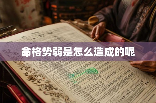 命格势弱是怎么造成的呢