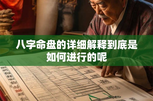 八字命盘的详细解释到底是如何进行的呢