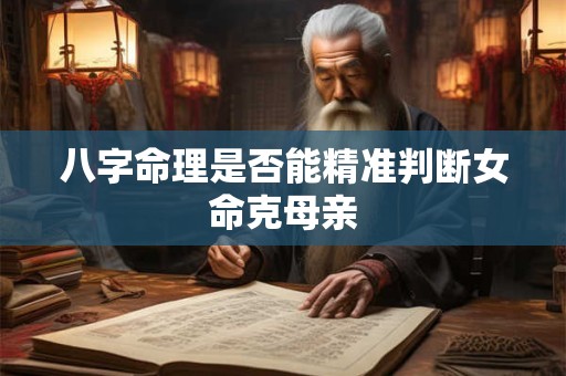 八字命理是否能精准判断女命克母亲