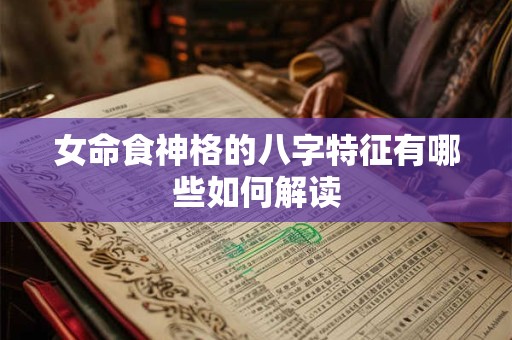 女命食神格的八字特征有哪些如何解读