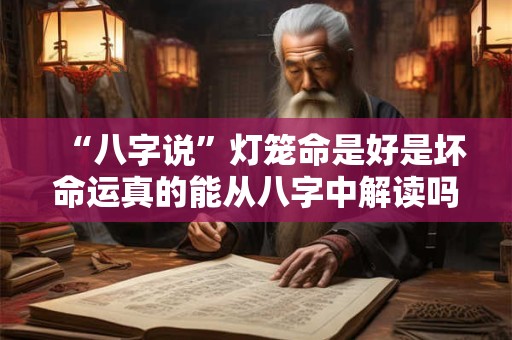“八字说”灯笼命是好是坏命运真的能从八字中解读吗 “八字说”灯笼命是好是坏命运真的能从八字中解读吗