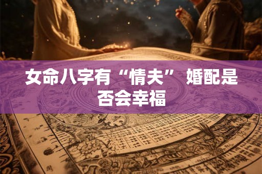 女命八字有“情夫” 婚配是否会幸福