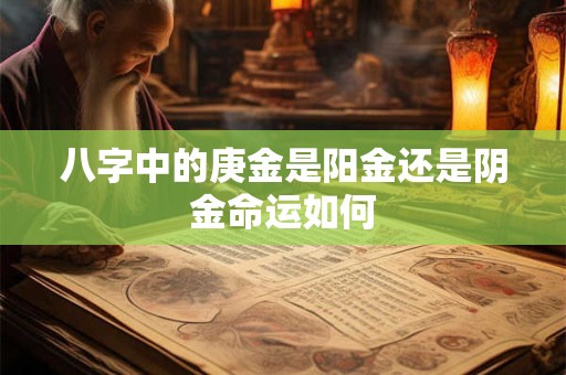 八字中的庚金是阳金还是阴金命运如何