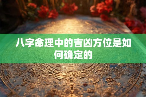 八字命理中的吉凶方位是如何确定的