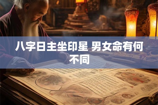 八字日主坐印星 男女命有何不同