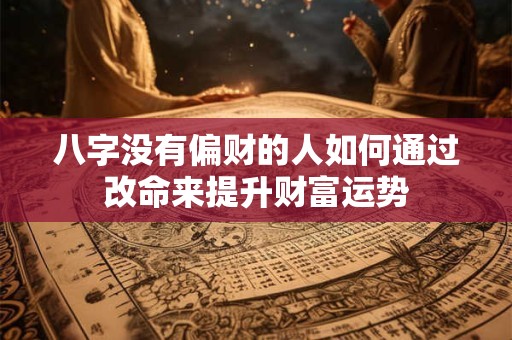 八字没有偏财的人如何通过改命来提升财富运势