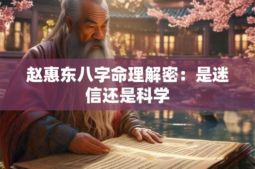赵惠东八字命理解密：是迷信还是科学
