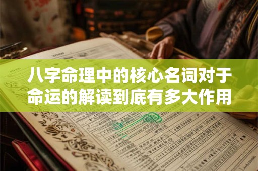 八字命理中的核心名词对于命运的解读到底有多大作用