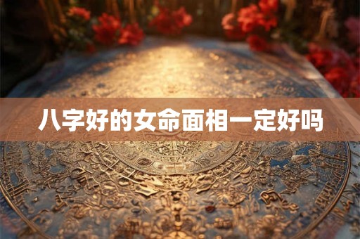 八字好的女命面相一定好吗