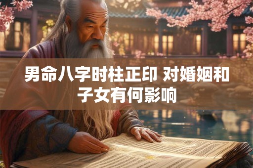 男命八字时柱正印 对婚姻和子女有何影响