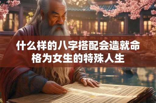 什么样的八字搭配会造就命格为女生的特殊人生