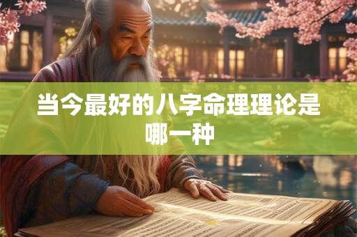 当今最好的八字命理理论是哪一种