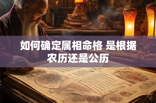 如何确定属相命格 是根据农历还是公历