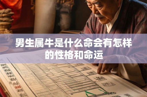 男生属牛是什么命会有怎样的性格和命运