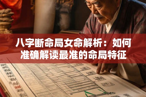 八字断命局女命解析：如何准确解读最准的命局特征