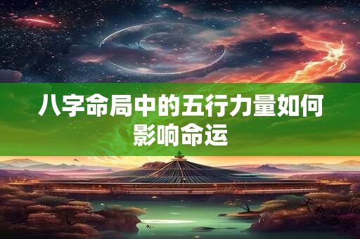 八字命局中的五行力量如何影响命运