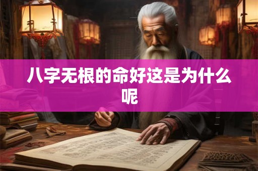 八字无根的命好这是为什么呢