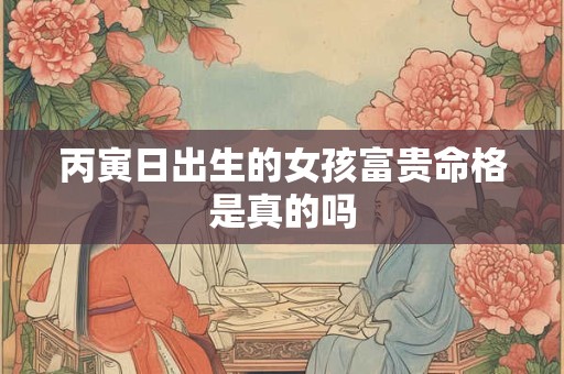 丙寅日出生的女孩富贵命格是真的吗