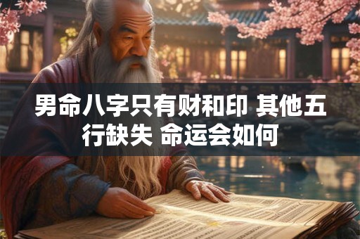 男命八字只有财和印 其他五行缺失 命运会如何